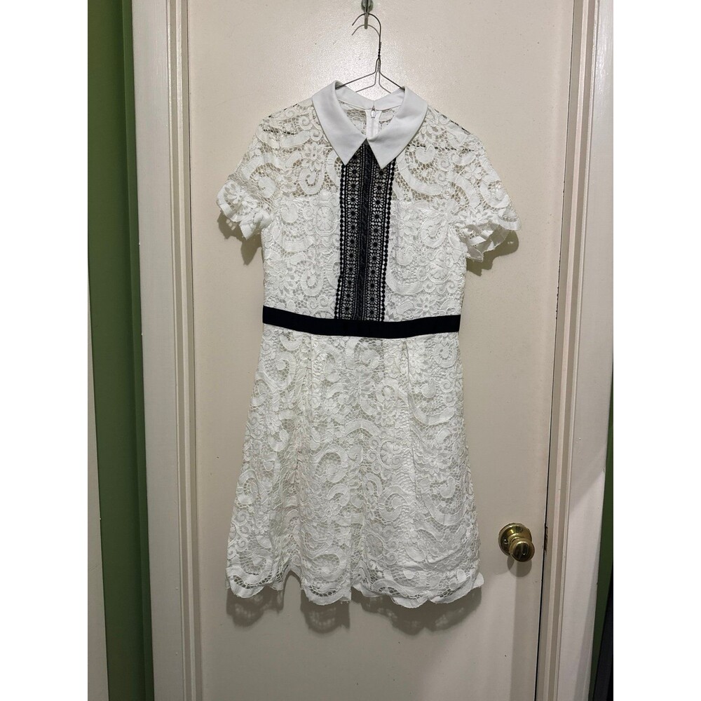 NANETTE LEPORE LACE FIT AND FLAIR PREPPY ROMANTIC DRESS size 8 nwot